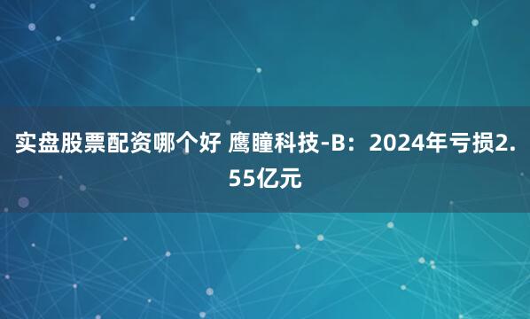 实盘股票配资哪个好 鹰瞳科技-B：2024年亏损2.55亿元