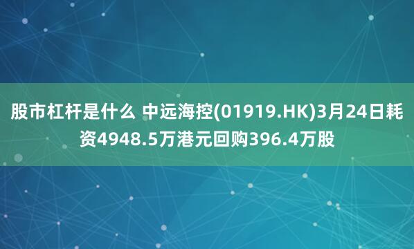 股市杠杆是什么 中远海控(01919.HK)3月24日耗资4948.5万港元回购396.4万股