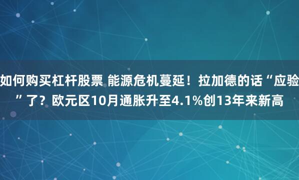 如何购买杠杆股票 能源危机蔓延！拉加德的话“应验”了？欧元区10月通胀升至4.1%创13年来新高