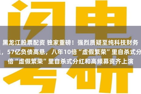 黑龙江股票配资 独家重磅！强烈质疑至纯科技财务造假：27亿现金失血，57亿负债高悬，八年10倍“虚假繁荣”里自杀式分红和高频募资齐上演