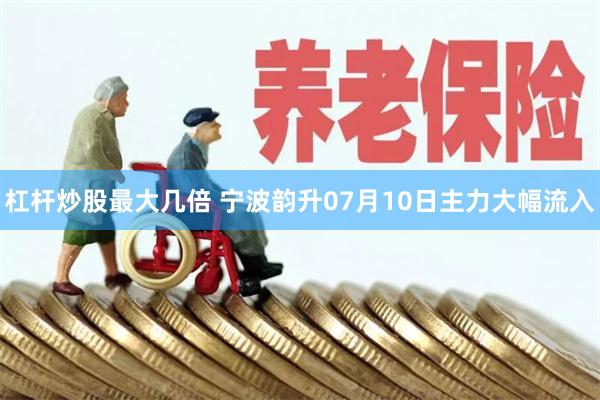 杠杆炒股最大几倍 宁波韵升07月10日主力大幅流入