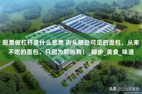 股票做杠杆是什么意思 街头随处可见的面包，从来不吃的面包，只因为那热狗！_脚步_美食_味道