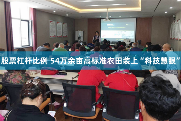 股票杠杆比例 54万余亩高标准农田装上“科技慧眼”