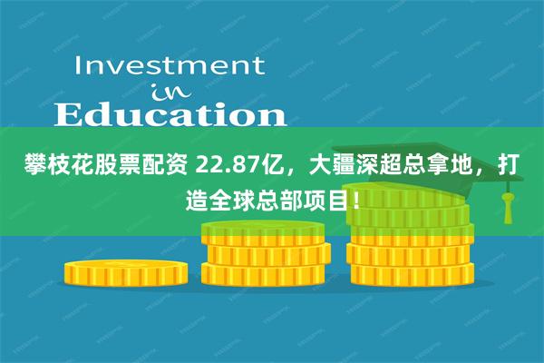 攀枝花股票配资 22.87亿，大疆深超总拿地，打造全球总部项目！