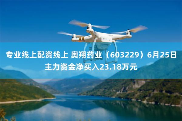 专业线上配资线上 奥翔药业（603229）6月25日主力资金净买入23.18万元