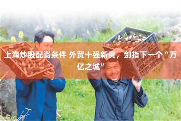 上海炒股配资条件 外贸十强新贵，剑指下一个“万亿之城”