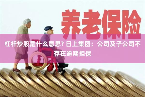 杠杆炒股是什么意思? 日上集团：公司及子公司不存在逾期担保
