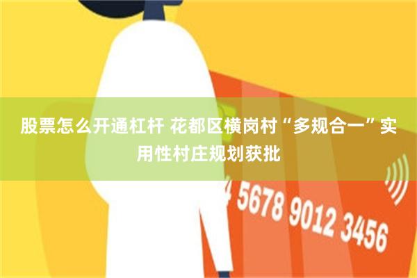 股票怎么开通杠杆 花都区横岗村“多规合一”实用性村庄规划获批