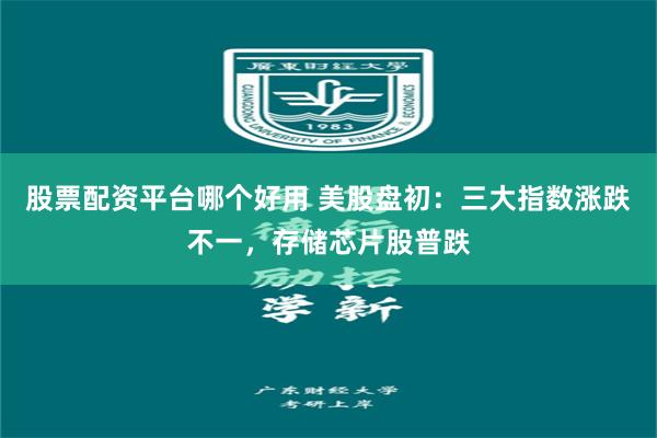 股票配资平台哪个好用 美股盘初：三大指数涨跌不一，存储芯片股普跌
